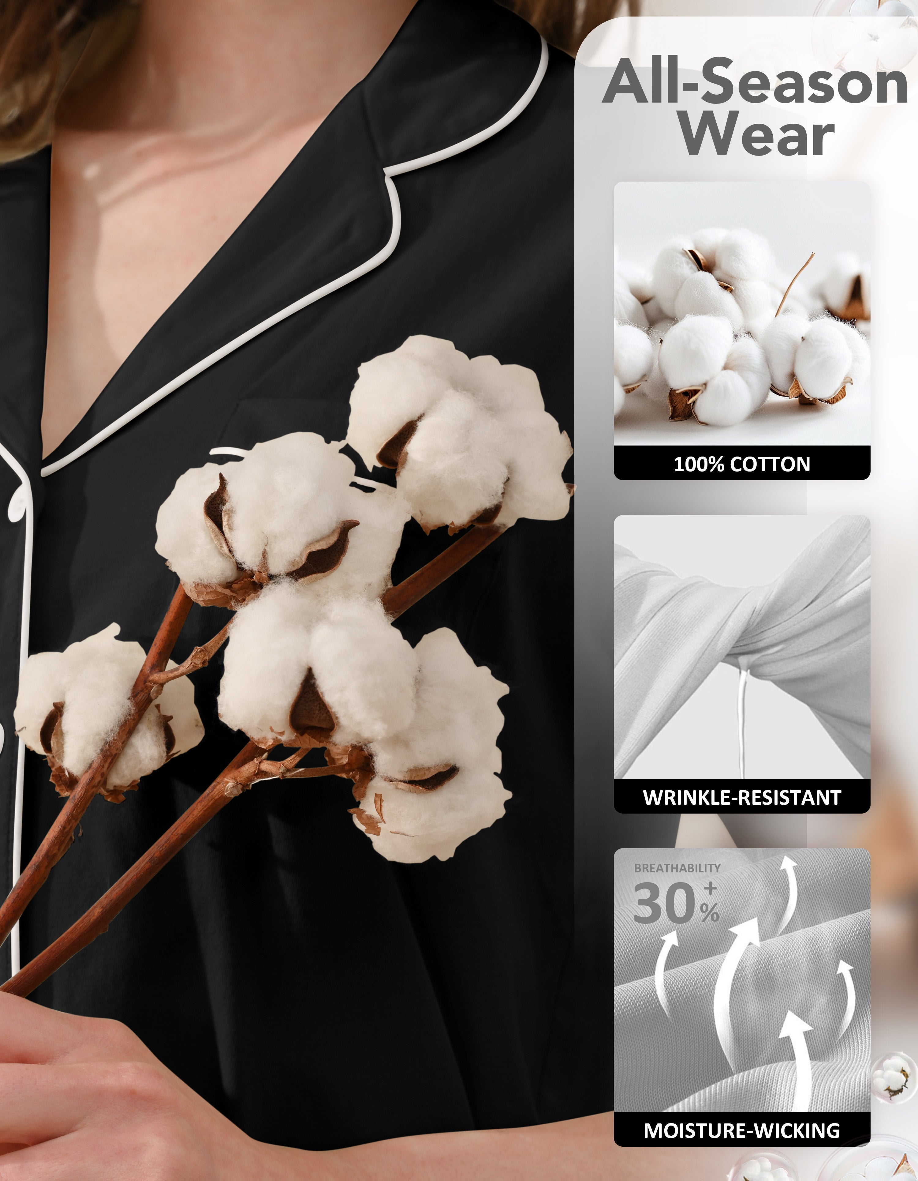 100% cotton pajama fabric breathable and lightweight