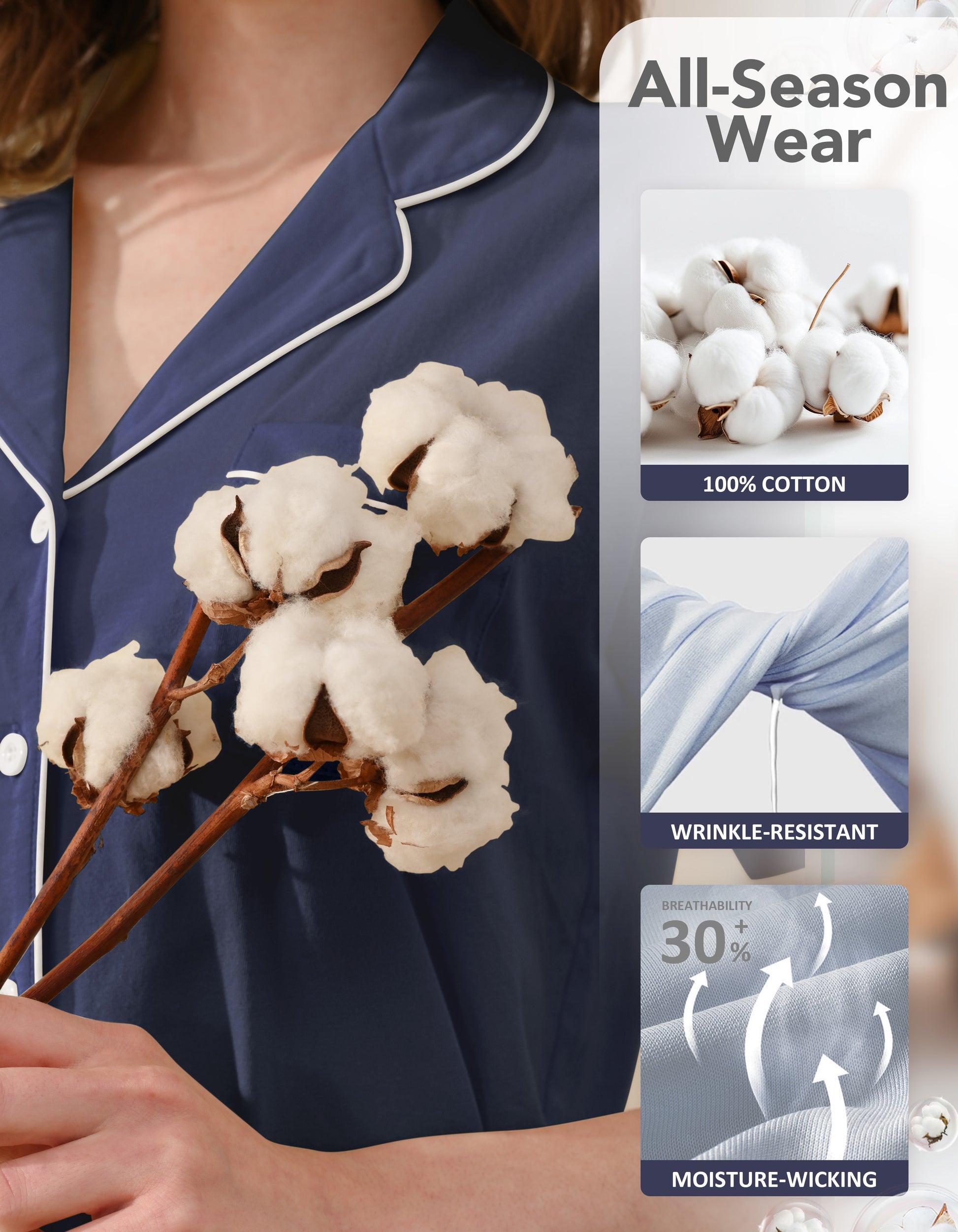 100% cotton pajama fabric breathable and lightweight