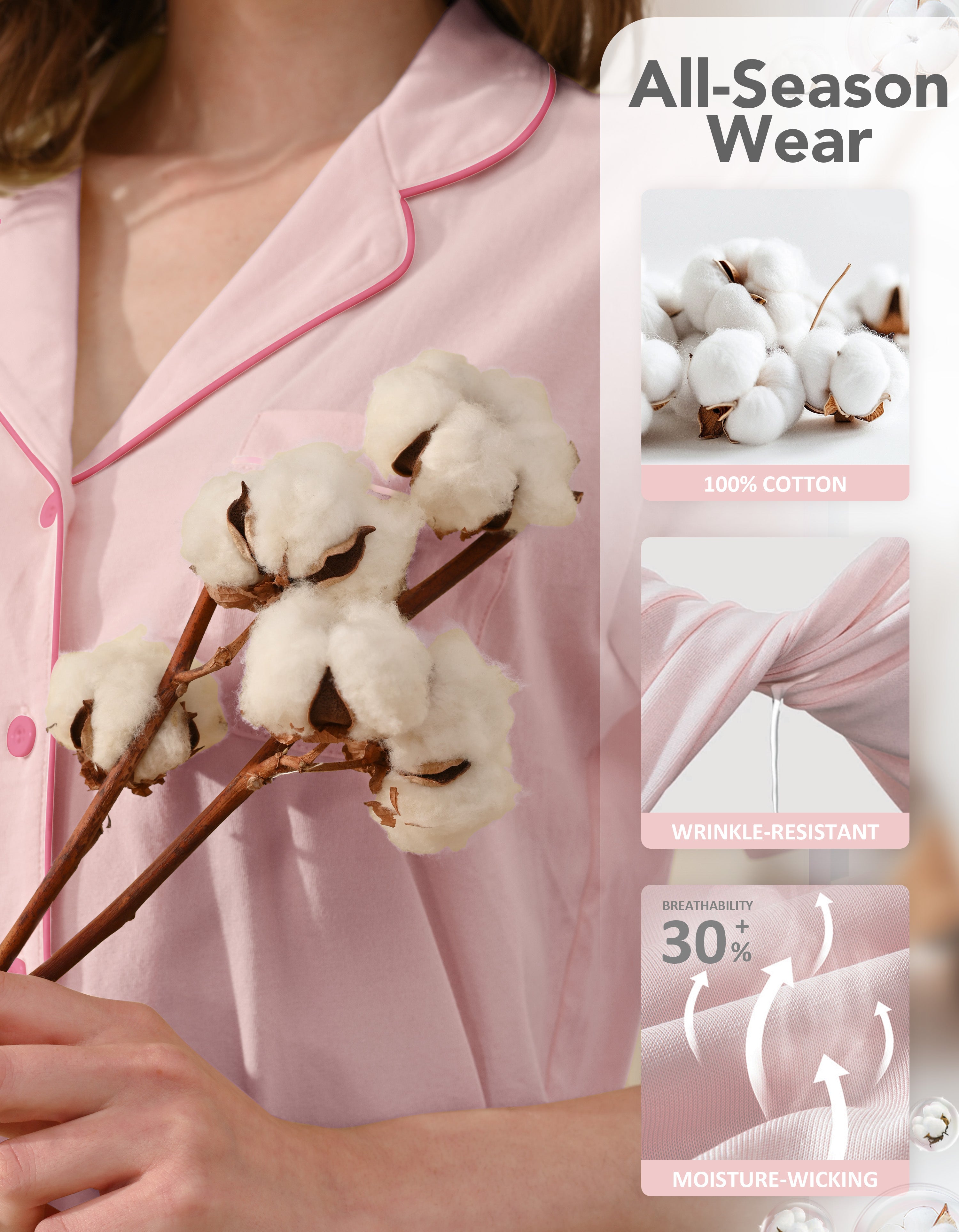 100% cotton pajama fabric breathable and lightweight