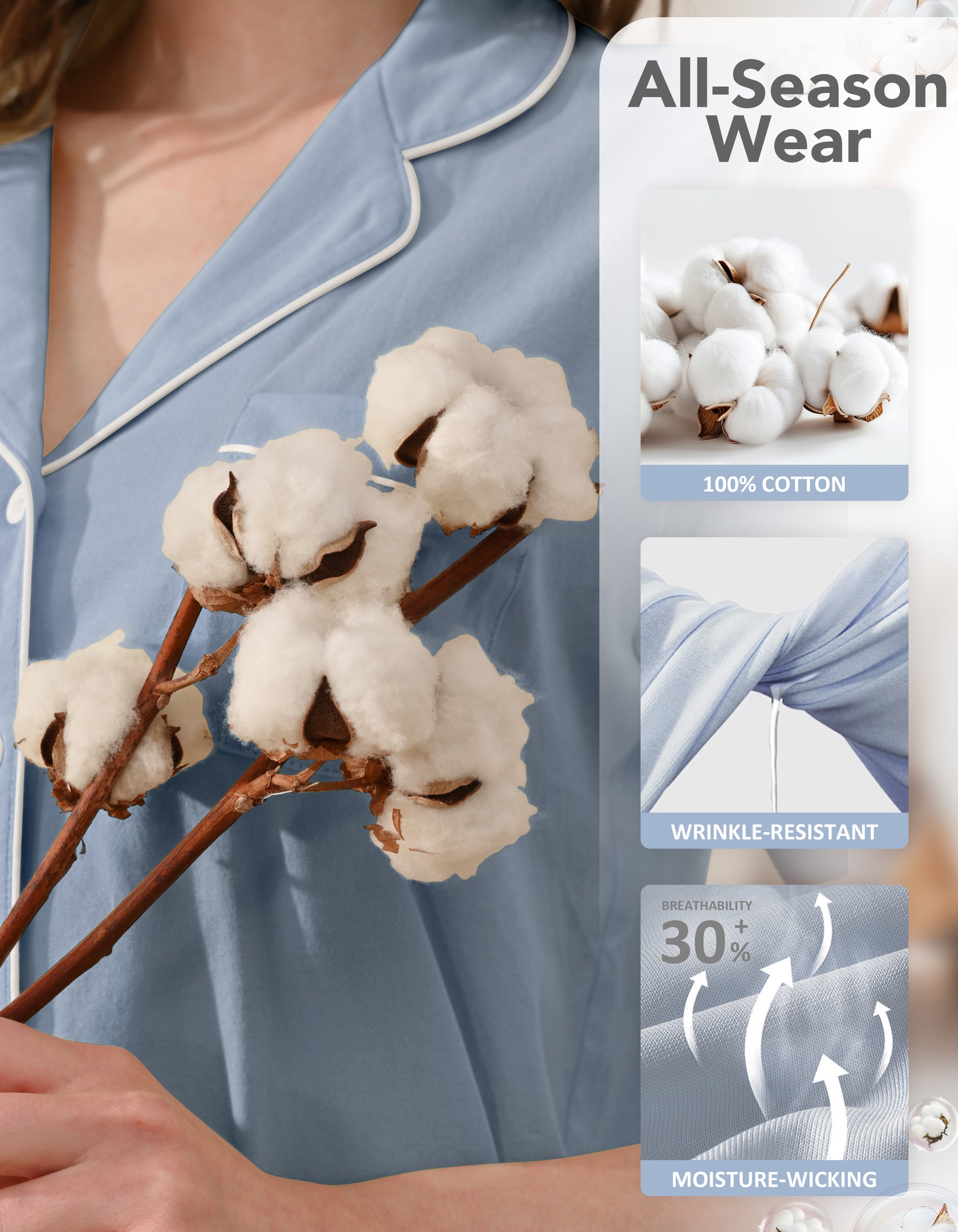 100% cotton pajama fabric breathable and lightweight