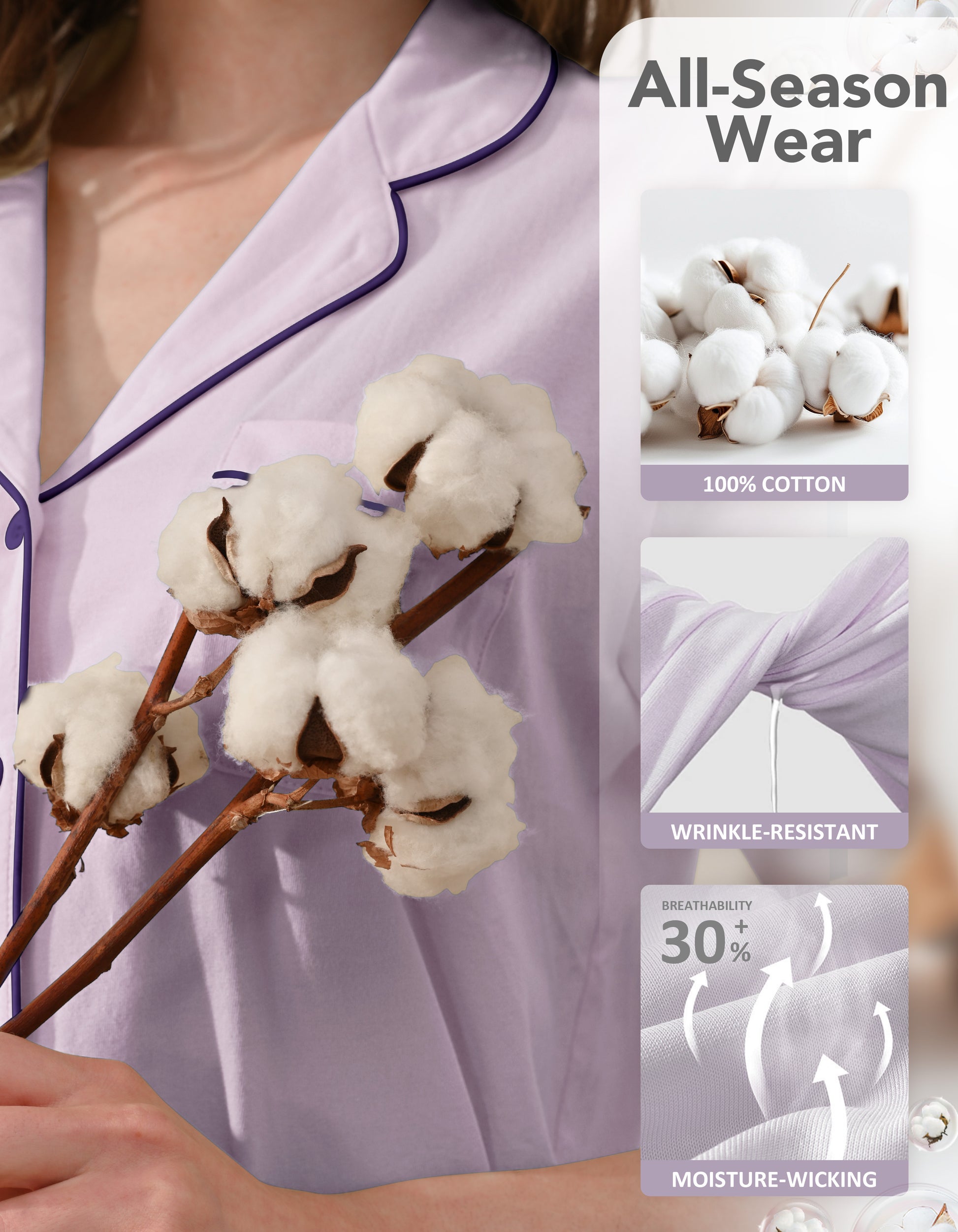 100% cotton pajama fabric breathable and lightweight