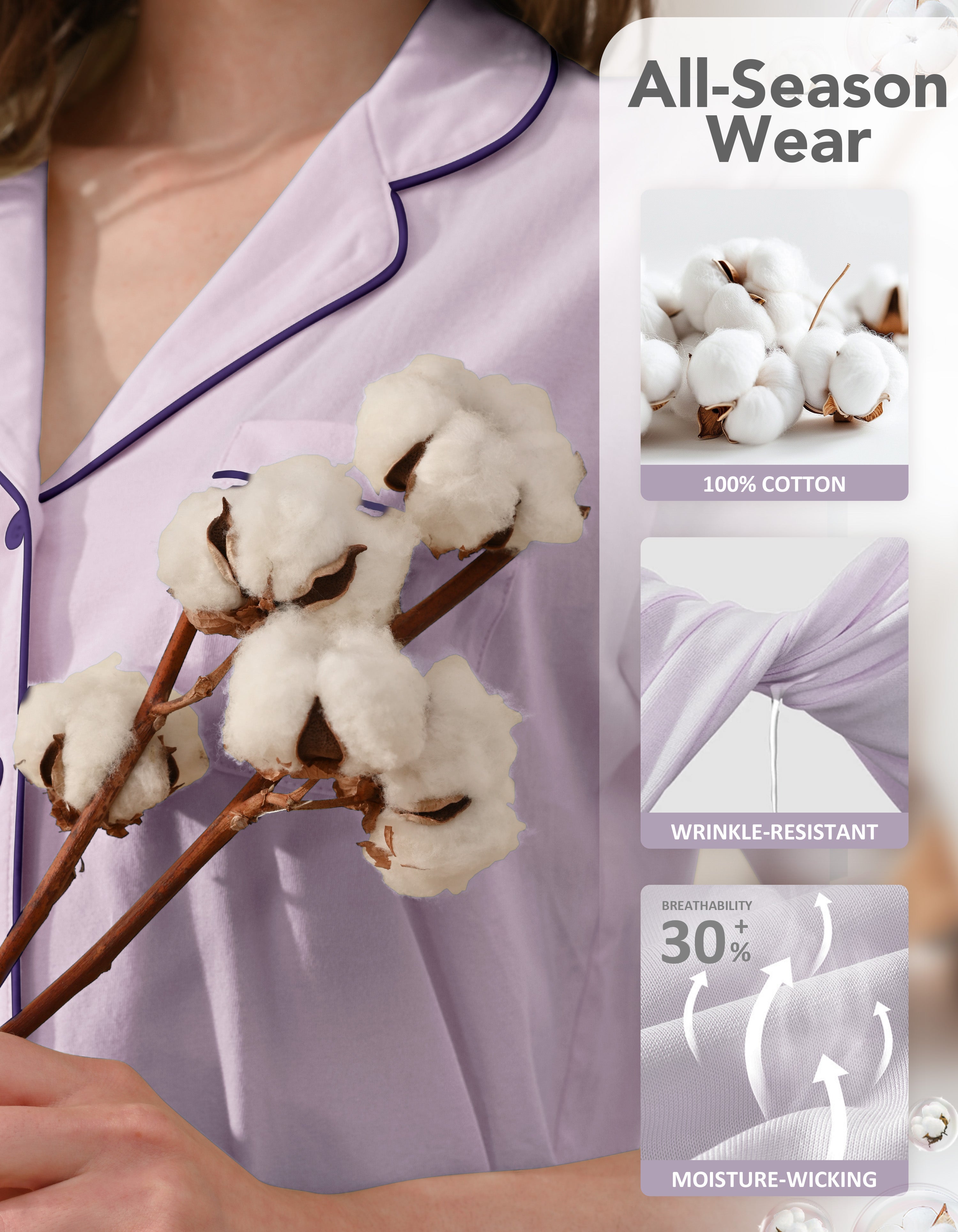 100% cotton pajama fabric breathable and lightweight