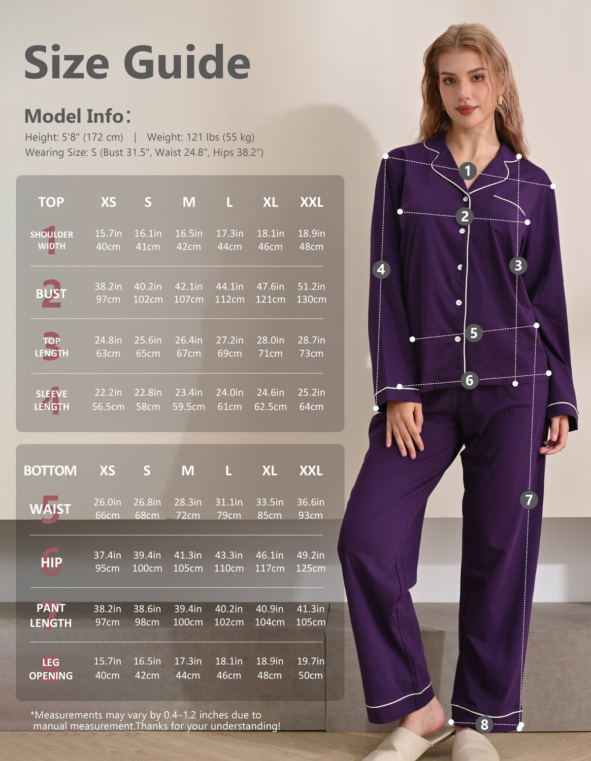 Grape Purple Knit Cotton Pajama Set